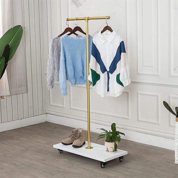 Canora Grey 78.43cm Rolling Clothes Racks Wayfair.co.uk